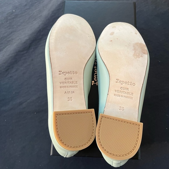 Repetto Camille Ballet Flat Heels Aqua Green EU 36 New - Picture 7 of 11
